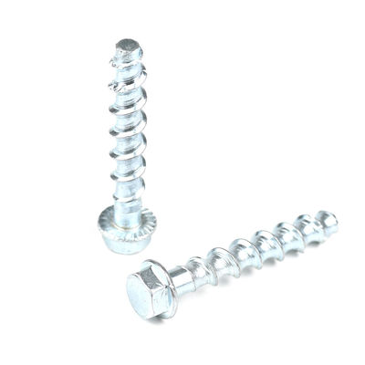 M8x60mm Flanschkopf HEX Betonschrauben mit einfacher Oberfläche und Material aus Kohlenstoffstahl