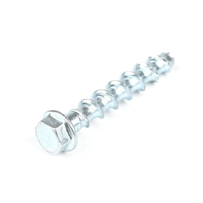 M8x60mm Flanschkopf HEX Betonschrauben mit einfacher Oberfläche und Material aus Kohlenstoffstahl