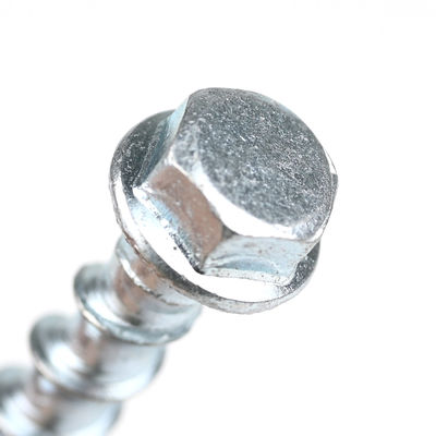 M8x60mm Flanschkopf HEX Betonschrauben mit einfacher Oberfläche und Material aus Kohlenstoffstahl