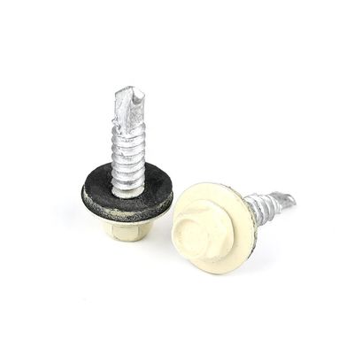 Verzinkte 25 mm gelbe Hexflanschkopf-Selbstbohrschrauben für Türholzstrukturen
