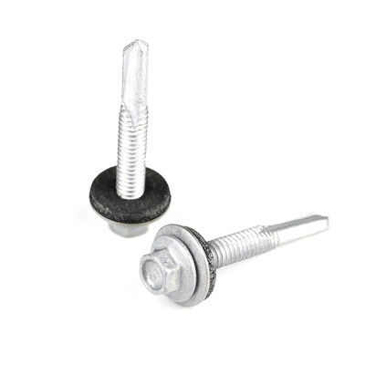 Wafer Head Hex Tek 5.5x38 Bi-Metall DIN7504 Bimetallische Selbstbohrschraube mit EPDM-Wäscher