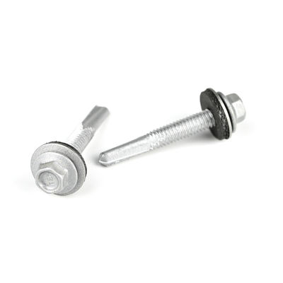 Wafer Head Hex Tek 5.5x38 Bi-Metall DIN7504 Bimetallische Selbstbohrschraube mit EPDM-Wäscher