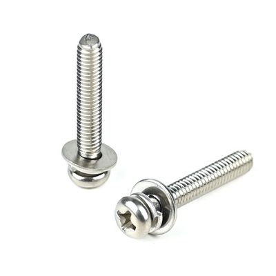 ISO-Standard M4 X 25mm Edelstahl Pan Head Phillips Maschinenschrauben mit Waschmaschine für Tür