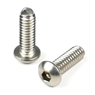 Edelstahl 304 Knopfkopf Allen Manipulationsbeständige Hex-Full-Gewinde Maschinenschrauben