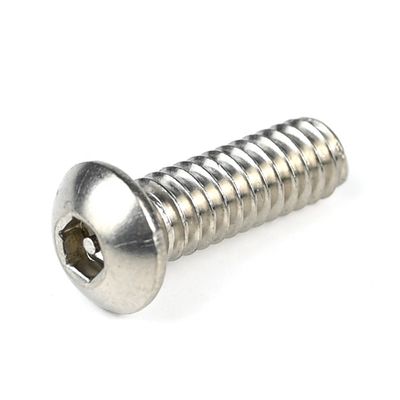 Edelstahl 304 Knopfkopf Allen Manipulationsbeständige Hex-Full-Gewinde Maschinenschrauben