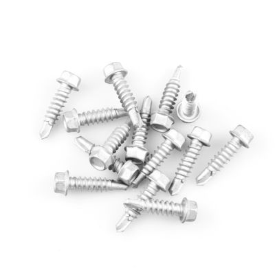 SCM435 Unitek Sus304 Sus410 Hex Wascher Selbstbohrschraube St6.3x25 für Faserzementplatte