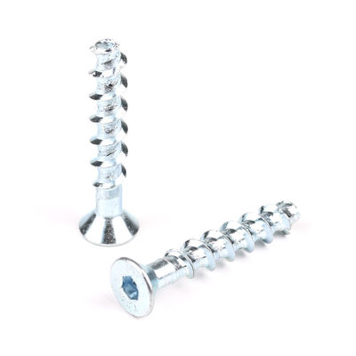 Betonblock M6x50 Allen Csk Hexbolt Weiß Zink Flachkopf Selbstklemmen Ankerbolzen