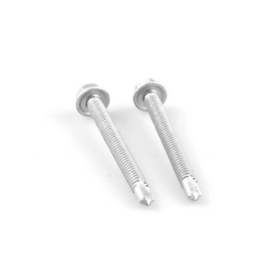 Installationsbeschichtung Flansche Sechseckkopf-Selbstbohrschrauben SS304 Bi-Metall-Schraube Bohrschraube Schwanzschraube 6,3x65mm
