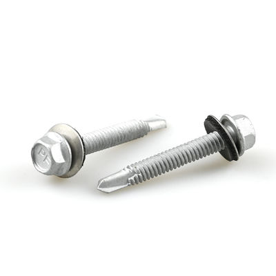 Stahlkonstruktionsdachschraube mit Bi-Metall-Sechseckkopf und EPDM-Wäscher 6.3x45 T/T
