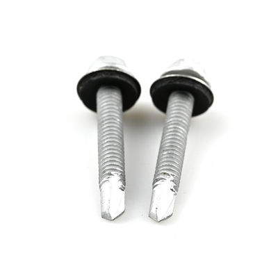 Stahlkonstruktionsdachschraube mit Bi-Metall-Sechseckkopf und EPDM-Wäscher 6.3x45 T/T