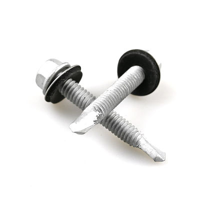 Stahlkonstruktionsdachschraube mit Bi-Metall-Sechseckkopf und EPDM-Wäscher 6.3x45 T/T