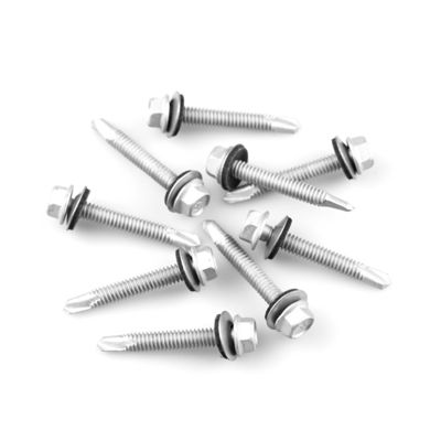 Stahlkonstruktionsdachschraube mit Bi-Metall-Sechseckkopf und EPDM-Wäscher 6.3x45 T/T