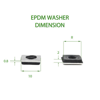 304 Edelstahl Quadrat Epdm-Dachgummi Schwarz gebundenes Versiegelungswaschgerät Gummiverschluss