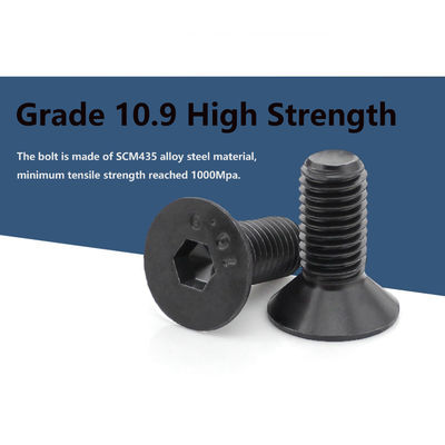 DIN7991 M8 Schwarzes Oxid Gegengesunkener Kopf Sechseckensteckdose Allen Csk Bolt