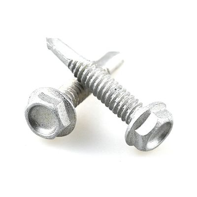 Flachkopf-Selbstbohrschraube Tornillos Para Metal De Acero mit Hex Flansche Bimetall