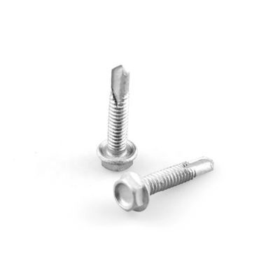 Flachkopf-Selbstbohrschraube Tornillos Para Metal De Acero mit Hex Flansche Bimetall