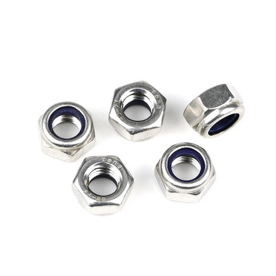 Standard-Edelstahl 316 Din985 Hex-Einsatz-Nylon-Selbstverriegelungsmuttern für die verarbeitende Industrie