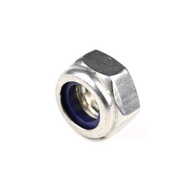 Anpassbar A4 Edelstahl Nylon Einfügen Selbstverriegelung Hex-Nuss M8 1,25mm mit Optionen