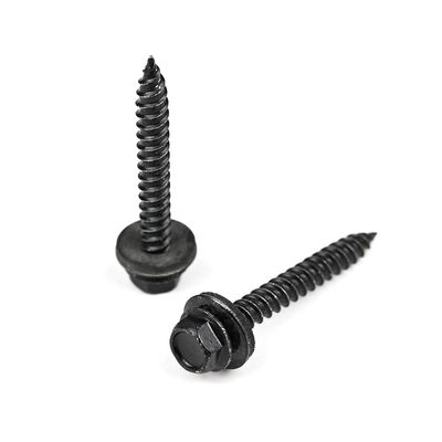 Schwarze Ruspert beschichtet mit Edelstahl Hex Flanschkopf Trockenwandschrauben mit Epdm Waschmaschine