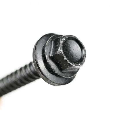 Schwarze Ruspert beschichtet mit Edelstahl Hex Flanschkopf Trockenwandschrauben mit Epdm Waschmaschine