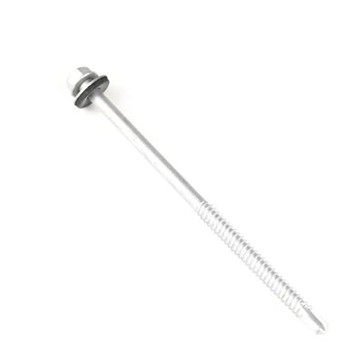Sitzbefestigung Hex Waschkopf Selbstbohrschrauben mit schwarzen Waschmaschine Bimetall Hex Schrauben 6,3x130mm