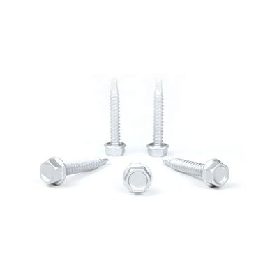 Stahl 6,3x38mm Hex Flanschkopf Tek-Schrauben für Leichtstahlgehäuse
