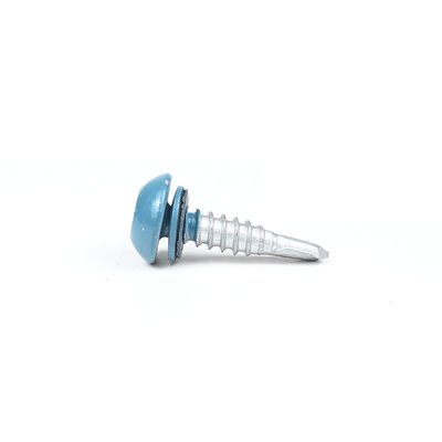 SS410 Edelstahlfarbene Korroschicht-Dachschraube 1' Pan Head Torx Selbstbohrschraube mit Waschmaschine