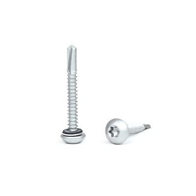 SUS410 Edelstahl Knopfkopf Torx-Schraube mit Waschmaschine Dachschild Selbstbohrschrauben