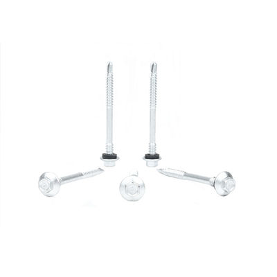 Metrisch gelbe Sechseckenkopf-Doppelstrang-Selbstbohrschrauben mit EPDM-Wäscher