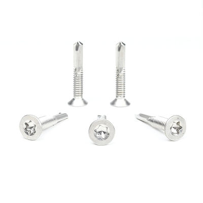 ZINK Finish Hochfeste Edelstahl Tek 5 Torx Flach-Selbstschraubschrauber Csk Kopf-Selbstbohrschrauben