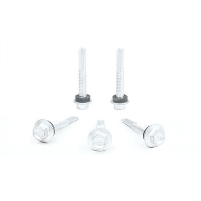 38 mm selbstbohrende SUS410 Hexschraube aus Edelstahl mit Flanschkopf und EPDM-Wäscher