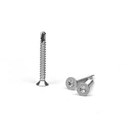 Gelbe Edelstahl Sus 304 Csk Torx Flachkopf Selbstbohrschrauben Inox 3,9x25mm