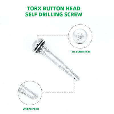 Pan Kopf Ruspert Beschichtet 16 / 12 x42 Knopf Torx Sds Schraube für Metallplatte zu Purlin