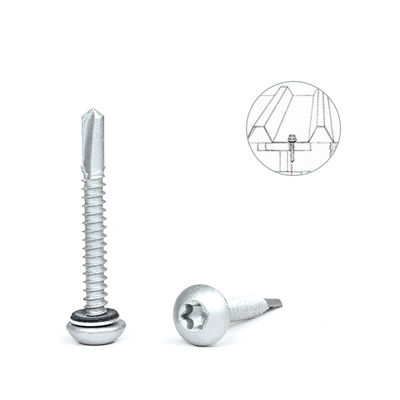 Ruspert Button Torx 12x45 selbstschraubende Schraube für Dach zu Purlin Rahmen aus Edelstahl