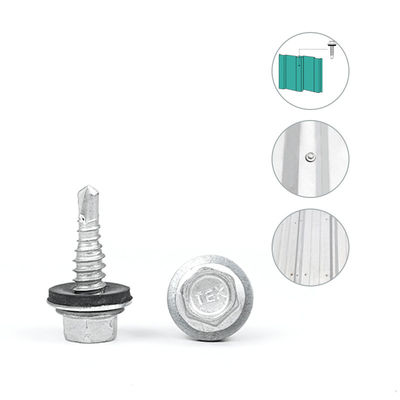 1/4x7/8' Edelstahl-Zinklegierung beschichtet Hex Flansche Purlin Schrauben für Gebäudehülle System