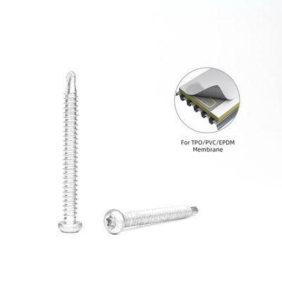 6.3x65 TPO PVC Ply Membran Edelstahl 304 Bi-Metall Torx Knopfkopf Wasserdichte Schraube