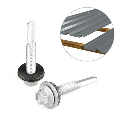 Metrische Bimetall-Selbstbohrschraube mit Hexwaschkopf und EPDM-Gummiwaschmaschine