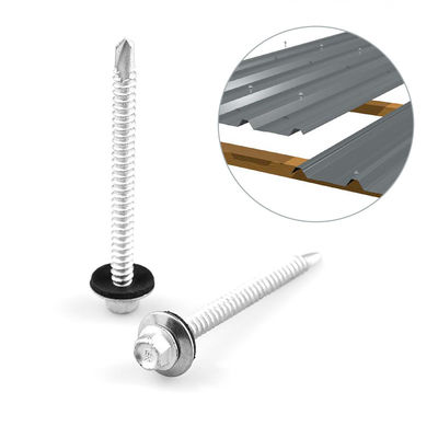 INCH-Messsystem Zinklegierung beschichtete Bi-Metallschrauben für Dachplatten bis zu Purlin