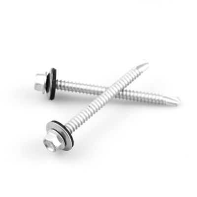 INCH-Messsystem Zinklegierung beschichtete Bi-Metallschrauben für Dachplatten bis zu Purlin
