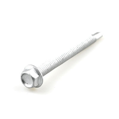 Zinklegierung beschichtet Hex Flansche 6.3x65 Bi-Metall 304 Rahmen Schraube für Wandverkleidung Blatt zu Purlin