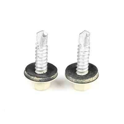 5.5x25 Zinklegierung beschichtet HEX Kopf Selbstbohrschraube mit EPDM Waschmaschinen Dach Bimetall