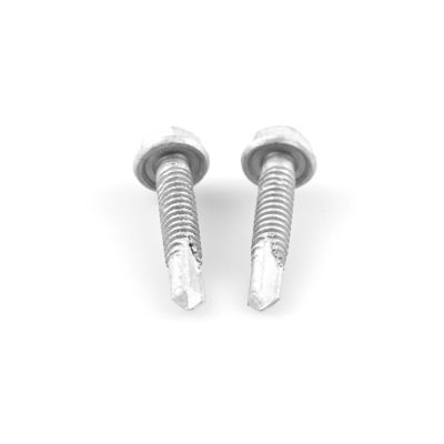 Standardbeschichtung 4.8x25 Hexflansche Bimetall Edelstahl Hexkopf Selbstbohrschrauben für Stahlrahmengelenke